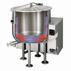 Thumbnail image #4 for Cleveland Range KGL40 40-Gallon Natural Gas Stationary Kettle, 2/3 Steam Jacket, 316 Stainless Steel Interior, Floor Model