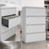 Thumbnail image #4 for 36-Inch Wide Light Gray Lateral File Cabinet with Four Drawers