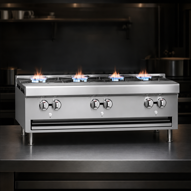 Product image #4 for Southbend HDO-24SU 24-Inch 4-Burner Gas Countertop Hotplate with Step-Up Open Burners