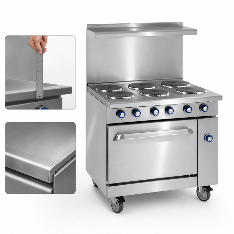 Product image #4 for Imperial Pro Series 36-Inch Electric Restaurant Range with Griddle and Convection Oven