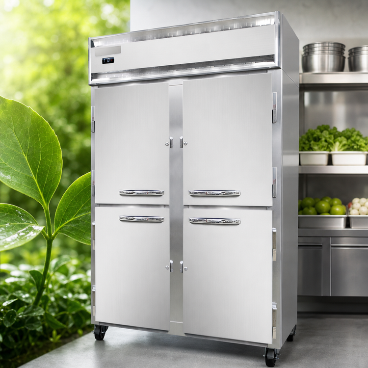 Product image #4 for Continental Refrigerator 2FNSAHD Two-Section Reach-In Freezer with Half-Height Solid Doors