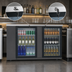 Thumbnail image #4 for Atosa Two-Section Shallow Depth Back Bar Cooler with Locking Glass Doors, 68-Inch, 18.6 Cu. Ft.