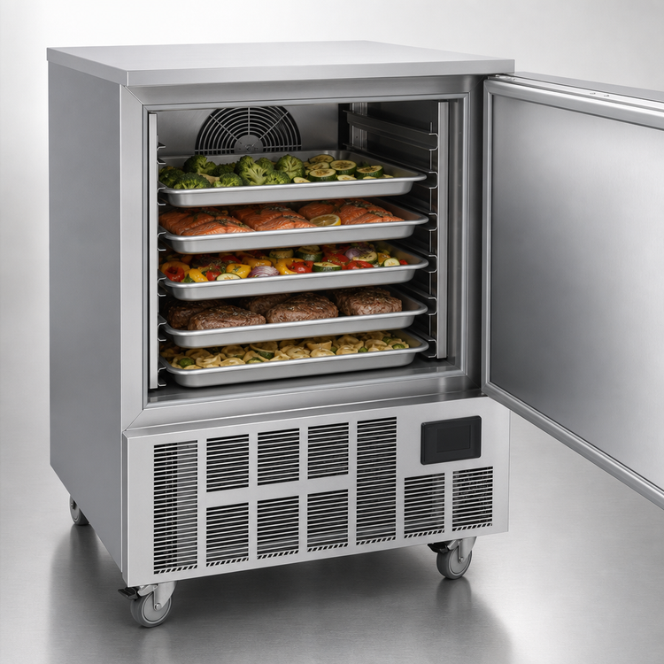 Product image #4 for HURRiCHiLL AP5BCF45-2-P Reach-In Self-Contained Blast Chiller/Shock Freezer, 5-Pan, 208V