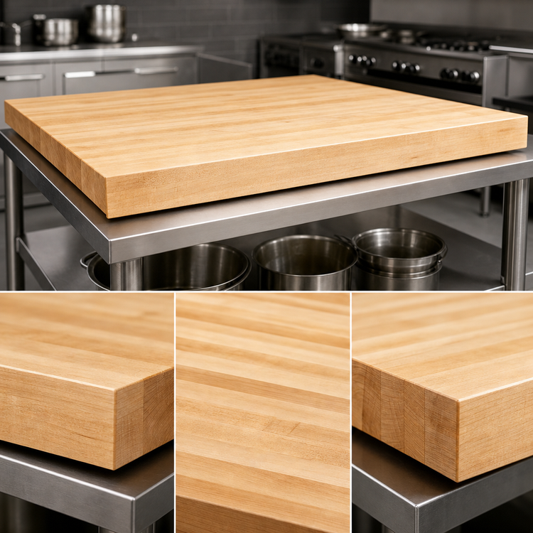 Product image #4 for John Boos Boos Block 108-Inch x 36-Inch Edge Grain Northern Hard Rock Maple Kitchen Countertop, 1-1/2-Inch Thick, Oil Finish