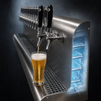 Thumbnail image #4 for Perlick Corporation 4076BK3 3-Faucet Wall-Mount Glycol-Cooled Stainless Steel Draft Beer Dispensing Tower