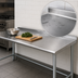 Thumbnail image #4 for Eagle Group Budget Series 144-Inch x 30-Inch 430 Stainless Steel Work Table with 1-1/2-Inch Rear Up-Turn and Galvanized Base