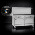 Thumbnail image #4 for Southbend Ultimate 60-Inch Gas Restaurant Range with 2 Cabinets and Backriser Shelf