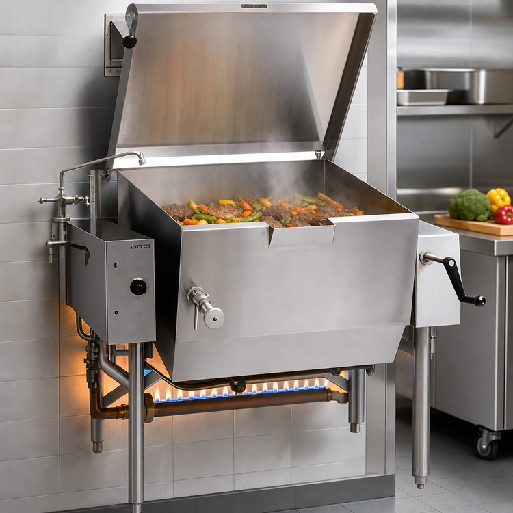 Product image #4 for Classic TGSE-2430-11-WC Wall Mounted Gas Tilting Skillet, 37-Gallon