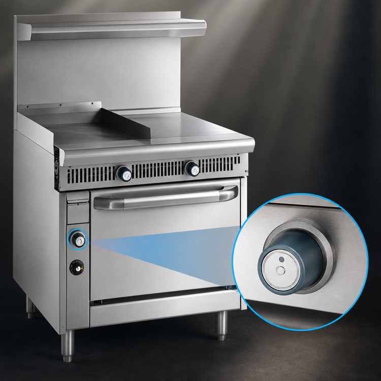 Product image #4 for Imperial Spec Series Heavy Duty 36-Inch Gas Range with 18-Inch Thermostatic Griddle, 18-Inch Hot Top and Convection Oven