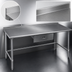 Thumbnail image #4 for Eagle Deluxe Series 144-Inch x 30-Inch Stainless Steel Work Table with 1-1/2-Inch Rear Upturn and Open Tubular Base