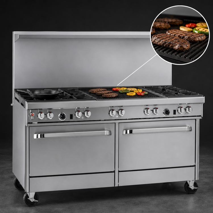 Product image #4 for Southbend Ultimate 60-Inch Gas Restaurant Range with 4 Burners, 36-Inch Charbroiler and 2 Standard Ovens