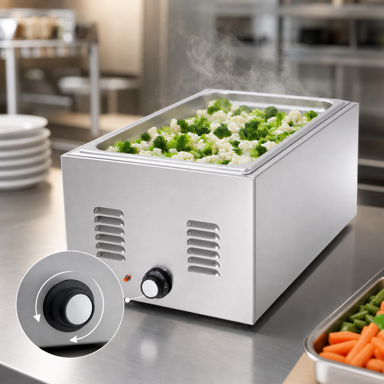 Product image #4 for RedHots 12 x 20 Inch Countertop Electric Food Warmer with Infinite Controls, Wet/Dry Operation