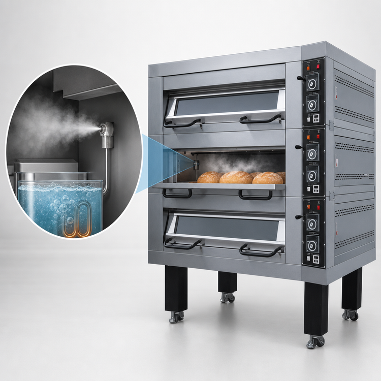 Product image #4 for BakeMax Electric 1-Deck Artisan Stone Deck Oven with Steam Injection and 18 x 26 Pan Capacity