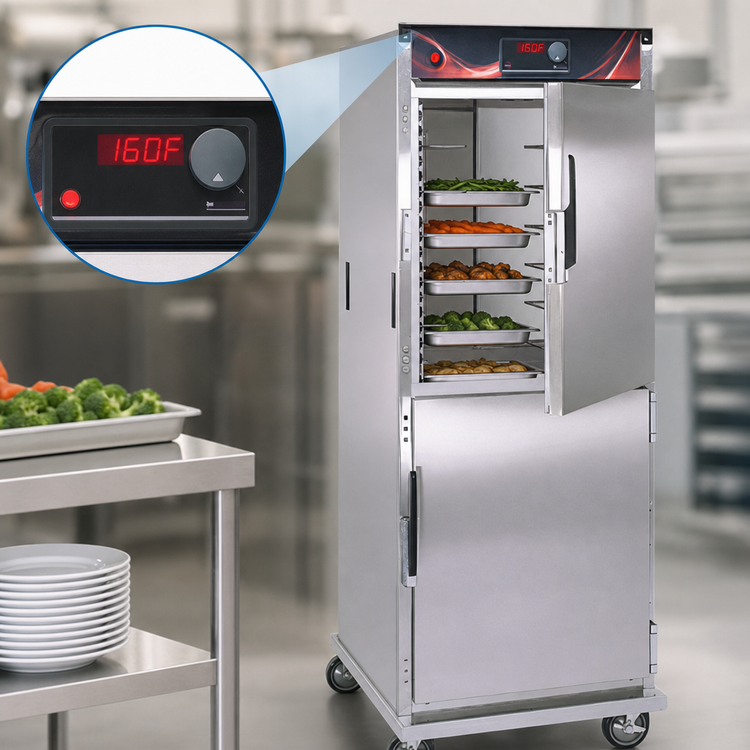 Product image #4 for Cres Cor Pass-Thru Insulated Stainless Steel Hot Holding Cabinet, 12-Set Capacity, 120V