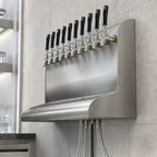 Thumbnail image #4 for Perlick Corporation 4076DN5 5-Faucet Glycol-Cooled Wall-Mount Modular Draft Beer Dispensing Tower, Stainless Steel, Bottom Exit