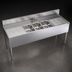Thumbnail image #4 for Krowne Royal Series Three Compartment Underbar Sink Unit with Dual Drainboards and Deck-Mount Faucet, 72