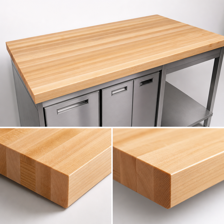 Product image #4 for Boos Block 60-Inch x 48-Inch Edge Grain Northern Hard Rock Maple Kitchen Countertop with Oil Finish