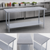 Thumbnail image #4 for Duke Stainless Steel Work Table with Open Base Undershelf, 84 x 24 x 36 Inches