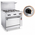 Thumbnail image #5 for Vulcan 36 Inch Electric Range with 6 French Hotplates and Standard Oversized Oven