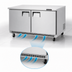 Thumbnail image #4 for Everest Refrigeration Two-Section Undercounter/Worktop Freezer, 59-1/4 Inch W, 18 Cu. Ft., Solid Doors