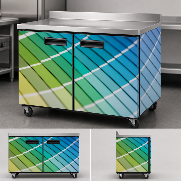 Product image #4 for Krowne Whole Unit Vinyl Wrap for 52-Inch Pass-Thru Cooler, Front and Sides
