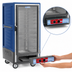 Thumbnail image #4 for Metro C5 3 Series Mobile 3/4 Height Heated Holding Cabinet with Blue Insulation Armour and Clear Polycarbonate Door