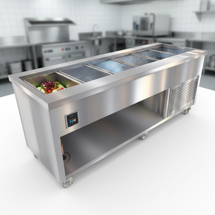Product image #3 for Thurmaduke TCM-88PG-N7 Mobile Cold Food Unit with NSF 7 Mechanical Pan