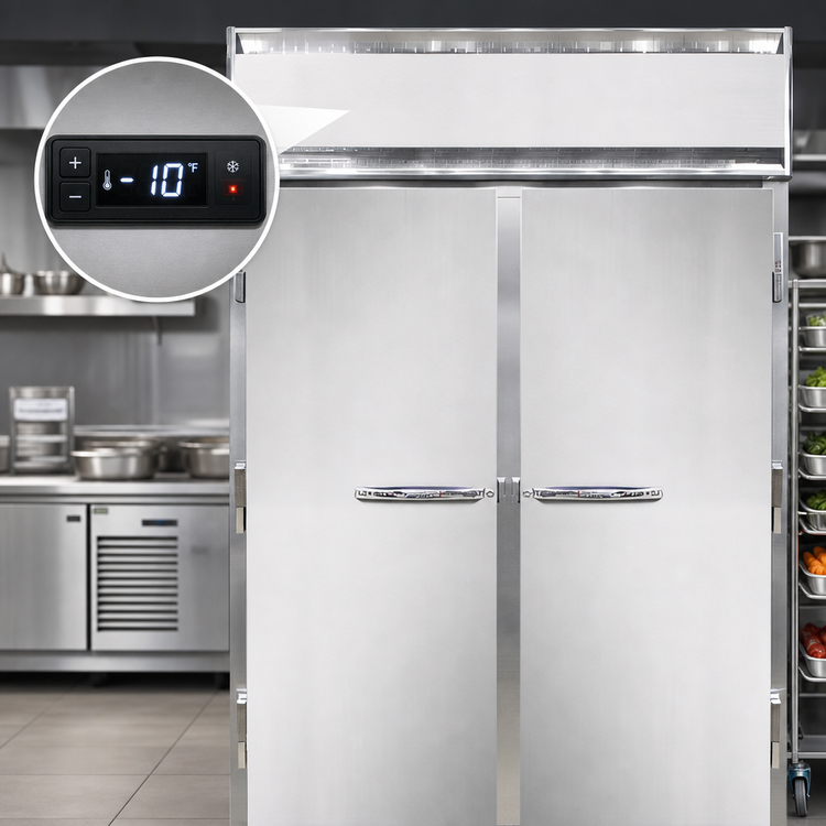 Product image #4 for Continental Designer Line D2FINSAE 2-Section Extra-High Roll-In Freezer with Stainless Steel Exterior