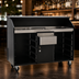 Thumbnail image #4 for Deluxe 63-Inch Black Portable Bar with Ice Bin, Two Locking Cabinets, and Dual Speed Rails