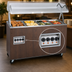 Thumbnail image #4 for Vollrath 2-Series Affordable Portable 4-Well Mobile Hot Food Station with Buffet Breath Guard and Lights, Enclosed Sliding-Door Base, Walnut Woodgrain