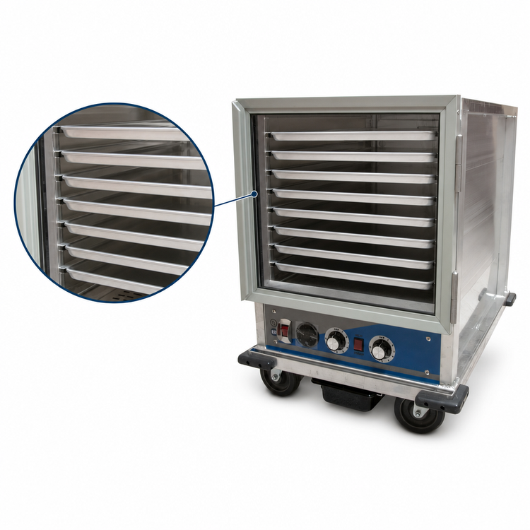 Product image #5 for BK Resources Mobile Half-Size Heater Proofer Cabinet, 10 Pan Capacity, Non-Insulated