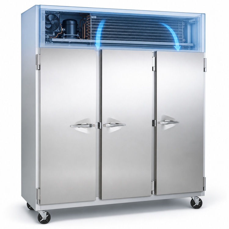 Product image #4 for Traulsen Spec-Line 3-Section Reach-In Freezer, 86-Inch Wide, 32-Inch Deep, Full-Height Solid Doors, Self-Contained