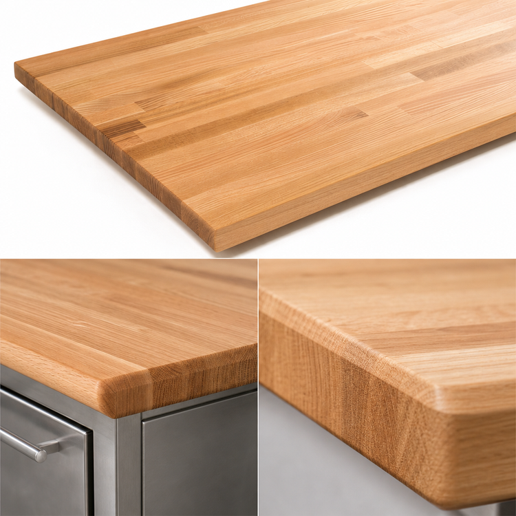 Product image #4 for Appalachian Red Oak Island Countertop, 36" x 27" x 1-1/2" Thick, Blended Edge Grain, Varnique Finish