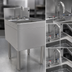 Thumbnail image #4 for Glastender Stainless Steel Underbar Wet Waste Sink Unit with Deck-Mount Gooseneck Faucet, 18 x 24 Inches