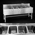 Thumbnail image #4 for Eagle Spec-Bar Four-Compartment Underbar Sink Unit with Right Drainboard, 66 Inch Wide x 24 Inch Deep