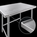 Thumbnail image #4 for Advance Tabco 84 Inch x 48 Inch Stainless Steel Open Base Work Table with No-Drip Edge and Galvanized Legs