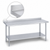 Thumbnail image #4 for Duke 24 x 144-Inch Stainless Steel Work Table with 1-1/8-Inch Straight Riser and Stainless Undershelf