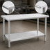 Thumbnail image #4 for Eagle Spec-Master T2484SE Flat Top Stainless Steel Work Table with Undershelf, 84 x 24 Inch