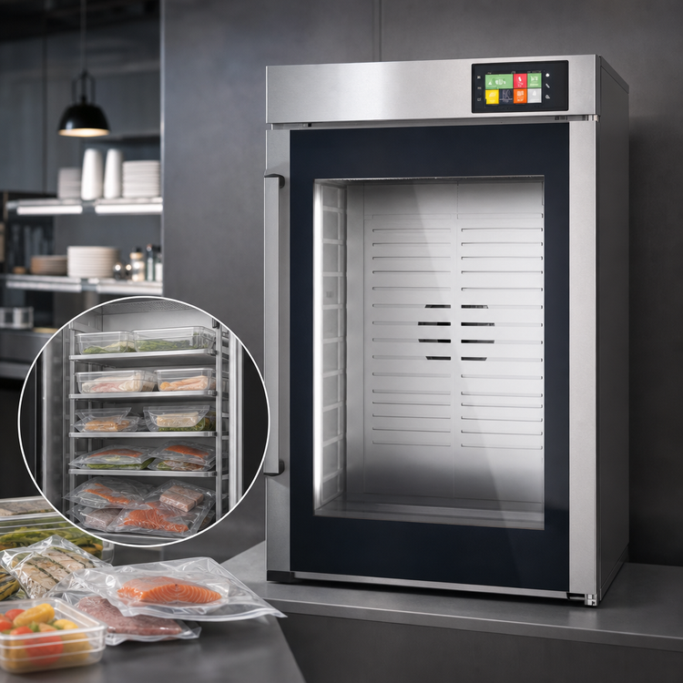 Product image #5 for UNOX Evereo 600 Electric Food Preserver Holding Cabinet, 10 x GN 1/1, Right-Hinged Double Glass Door