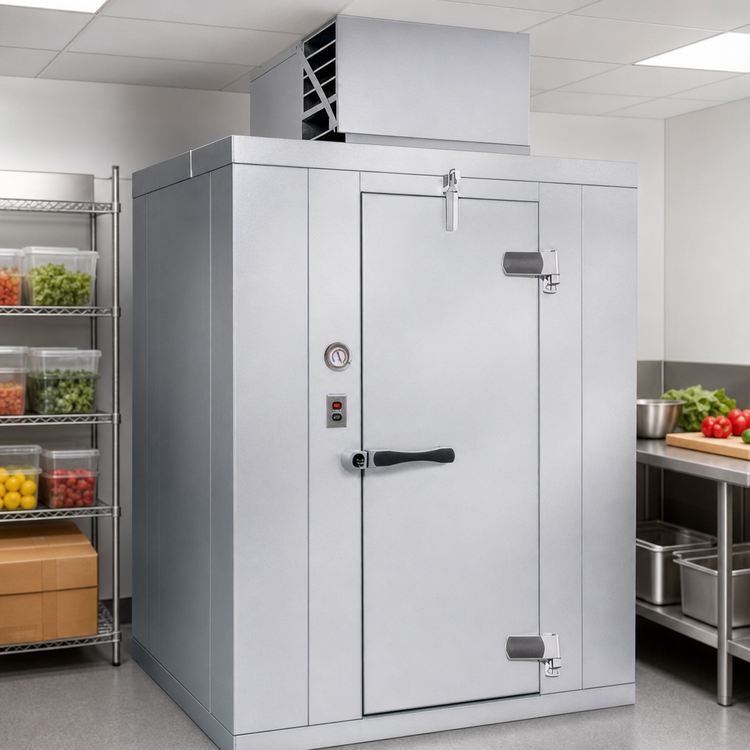 Product image #4 for Kolpak Polar-Pak 12' x 8' Indoor Walk-In Cooler with Floor and Top-Mounted Self-Contained Refrigeration