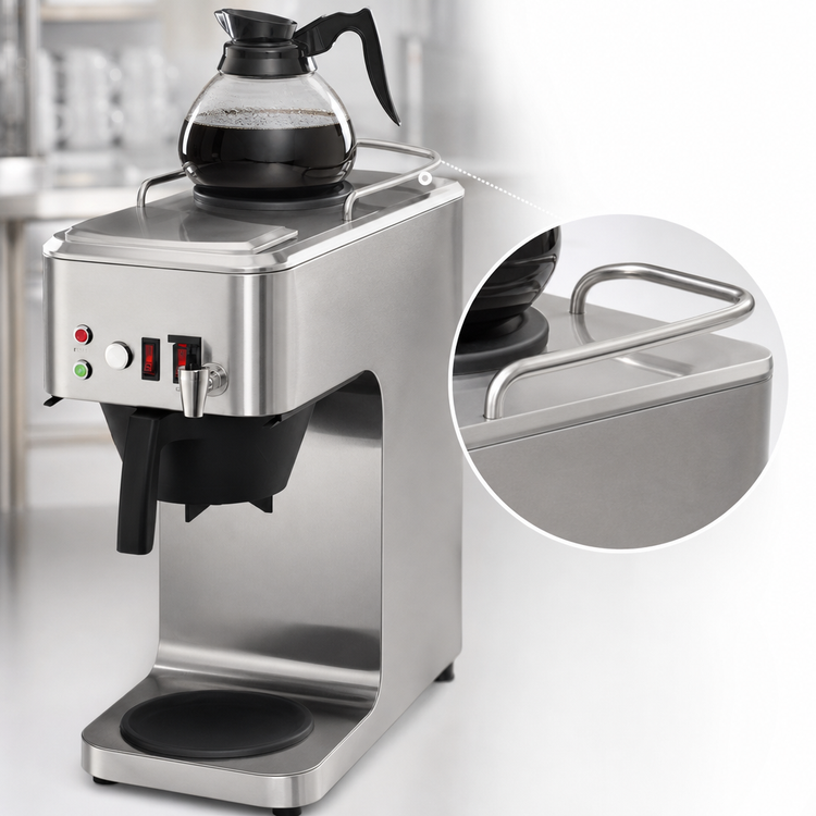 Product image #5 for Waring Café Deco Built-In Automatic Coffee Brewer with Pour-Over and Automatic Refill, Dual Warmers, and Hot Water Faucet