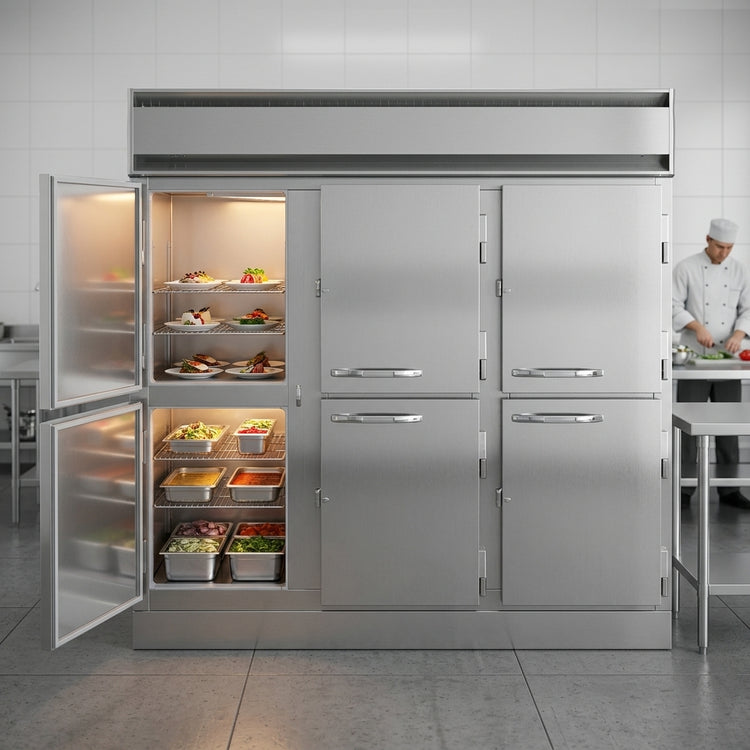 Product image #3 for Continental Refrigerator DL3WE-SA-PT-HD Extra Wide Pass-Thru Three-Section Heated Holding Cabinet