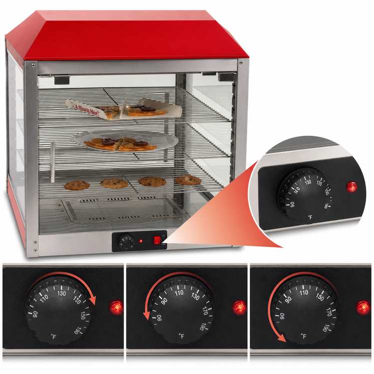 Product image #4 for Benchmark 18-Inch Countertop Two-Door Pass-Thru Hot Food Display Case