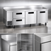 Thumbnail image #4 for Hoshizaki Steelheart 93-Inch 3-Section Worktop Refrigerator with 2 Doors and 2 Drawers, Side-Mounted, Stainless Steel