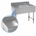 Thumbnail image #4 for Advance Tabco Underbar Basics 48-Inch 2-Compartment Stainless Steel Bar Sink Unit with Left Drainboard and Deck-Mount Faucet