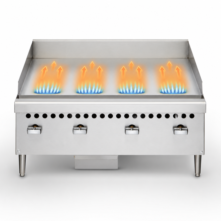 Product image #5 for Vulcan VCRG48-M-QS-PLATINUM Countertop Gas Griddle, 48 Inch x 20-1/2 Inch Cooking Surface, Natural Gas, 100,000 BTU