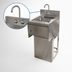 Thumbnail image #5 for BK Resources Slimline Underbar Dump Sink with Splash-Mount Faucet, Soap Dispenser and Towel Dispenser, 15-1/2 Inch Wide