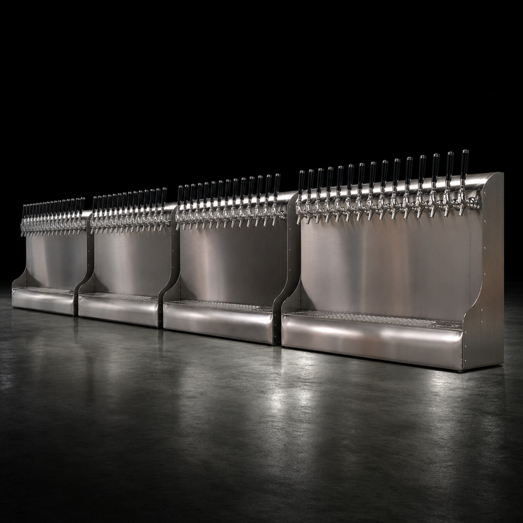 Product image #4 for Perlick 31-Faucet 93-Inch Modular Wall-Mount Glycol-Cooled Draft Beer Dispensing Tower