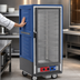 Thumbnail image #4 for Metro C5 3 Series Mobile 3/4 Height Combination Heated Holding and Proofing Cabinet with Clear Polycarbonate Door and Blue Insulation Armour
