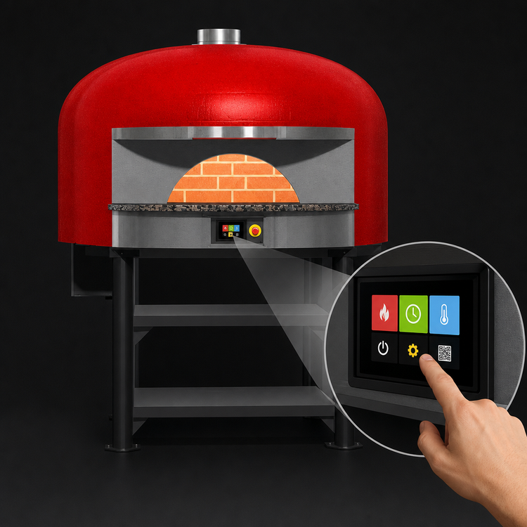 Product image #4 for Marra Forni Neapolitan Gas-Fired Brick Pizza Oven with 59-Inch Round Cooking Deck and Stand